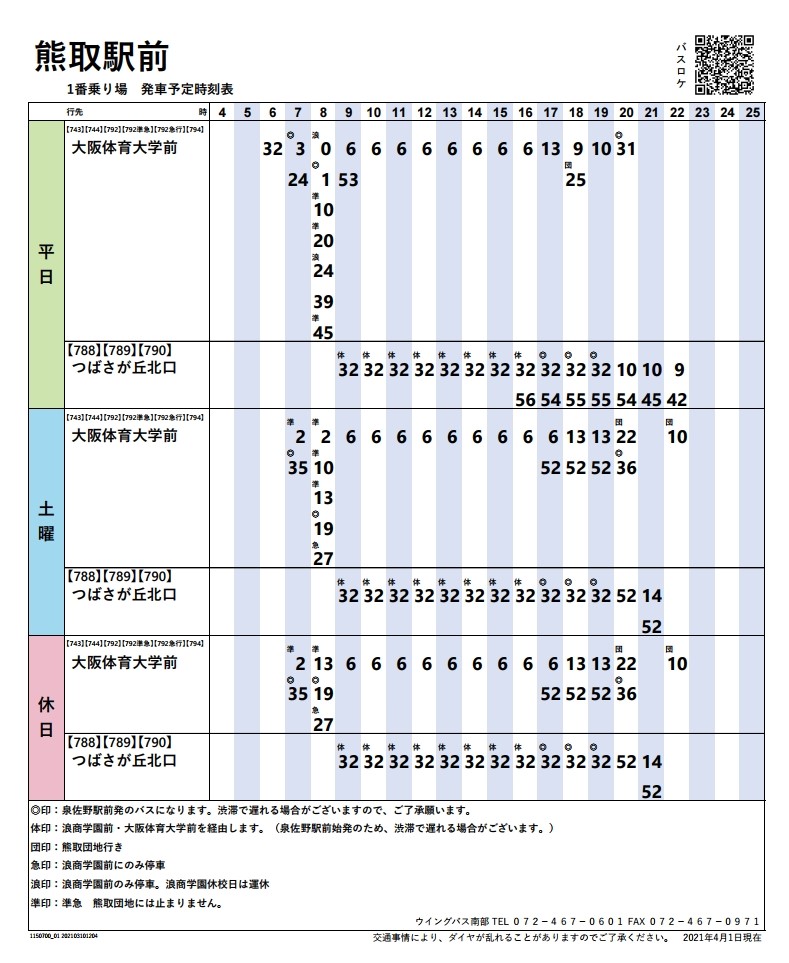 バス時刻表 京都大学複合原子力科学研究所